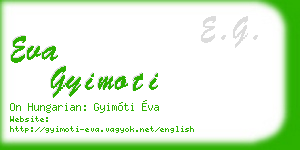 eva gyimoti business card